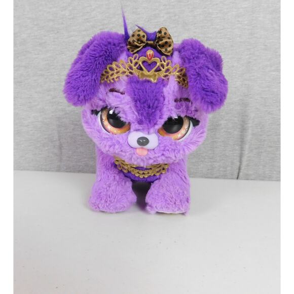Present Pets Mazie Puppy Interactive Plush Purple Talks Moves It Works - Picture 1 of 9